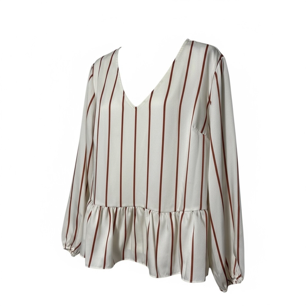 Peplum Striped Blouse